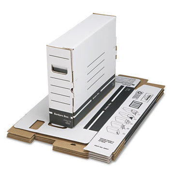 Bankers Box® X-ray Storage Boxes, 5" X 18.75" X 14.88", White-blue, 6-carton freeshipping - TVN Wholesale